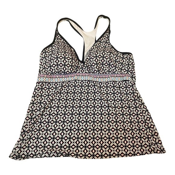 Swim Du‎ Soleil Tiki Bar Tankini Swim Top - 38D/DD Racerback - Picture 1 of 6